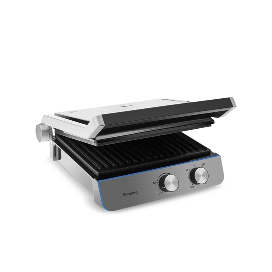Homend Grilliant 1344H Inox Gövdeli, Döküm Plakalı Tost ve Izgara Makinesi