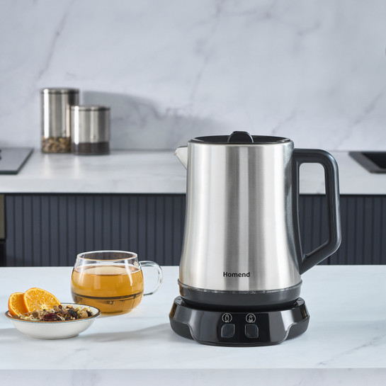 Homend Royaltea Elegant 1775h Konuşan Çay Makinesi Inox Siyah