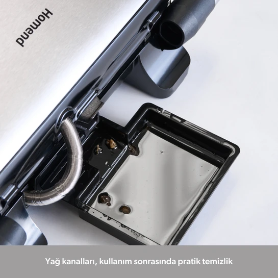 Homend Grilliant 1366H Inox Gövdeli Çıkarılabilir Döküm Plakalı Tost ve Izgara Makinesi
