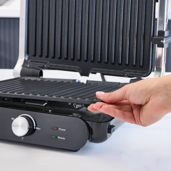 Homend Grilliant 1366H Inox Gövdeli Çıkarılabilir Döküm Plakalı Tost ve Izgara Makinesi