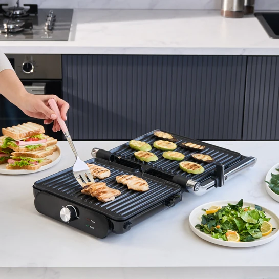 Homend Grilliant 1366H Inox Gövdeli Çıkarılabilir Döküm Plakalı Tost ve Izgara Makinesi