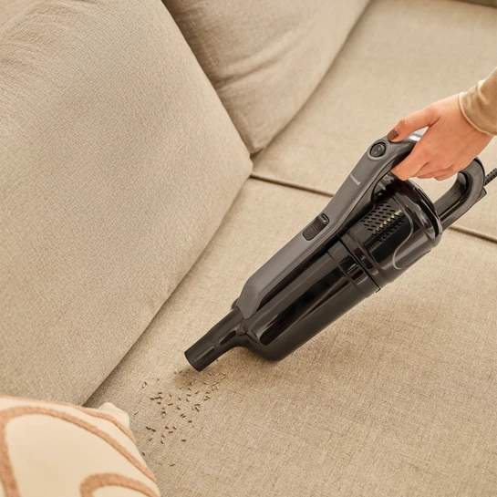Homend Dustrider 1265H 2 in 1 Kablolu Toz Torbasız Dikey Süpürge Siyah Gri 