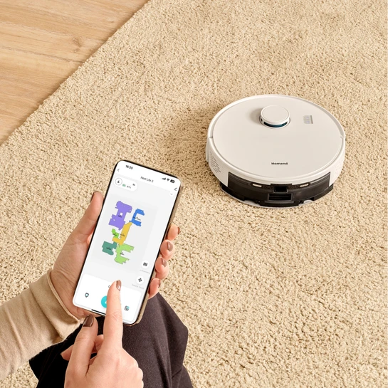 Homend Alex Laser Power 1289H Otomatik Boşaltım Sistemli Yeni Nesil Moplu 5 KPA Robot Süpürge Beyaz