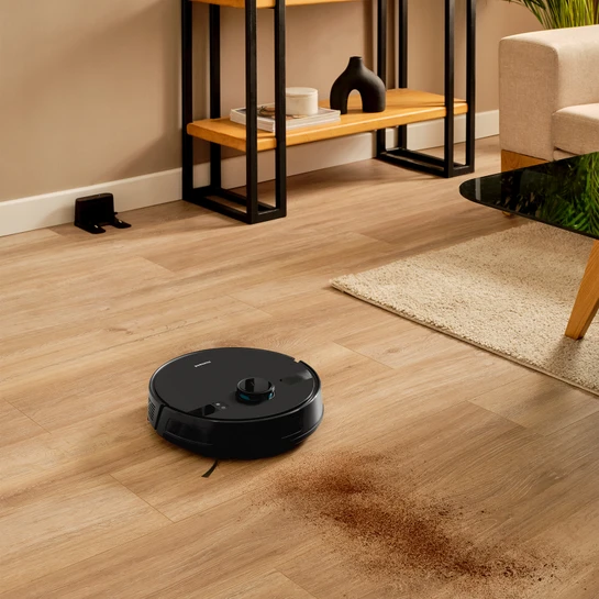 Homend Alex Laser 1291H Moplu ve Haritalamalı Akıllı 5 Kpa Robot Süpürge Siyah