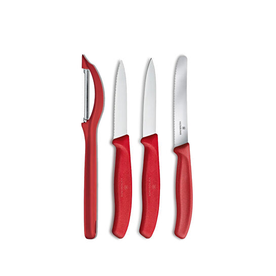 Victorinox Bıçak Seti Kırmızı 4'lü