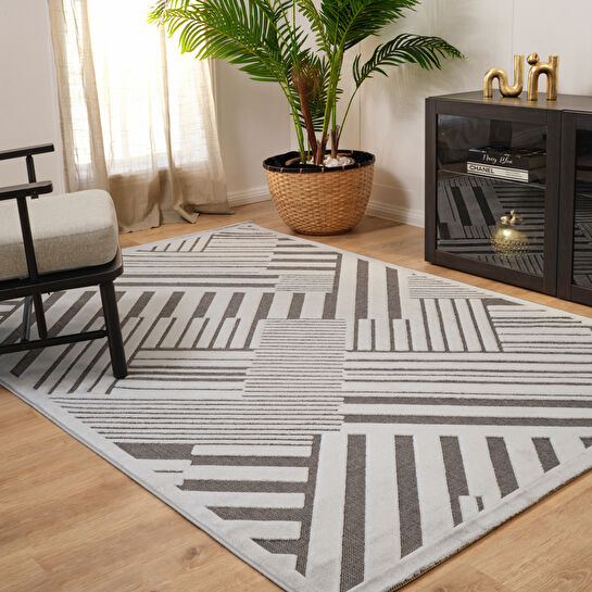 Kaşmir Halı 7/24 İskandinav Kopenhag Gri 50x80 cm