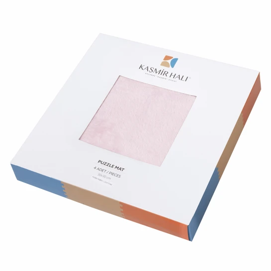 Kaşmir Halı Puzzle Mat Pudra Pembe 30x30 cm