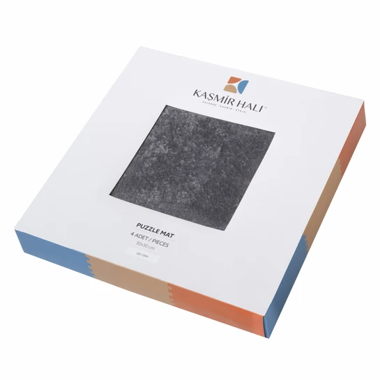 Kaşmir Halı Puzzle Mat Gri 30x30 cm