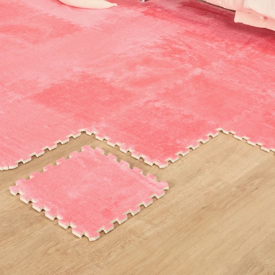 Kaşmir Halı Puzzle Mat Pembe 30x30 cm