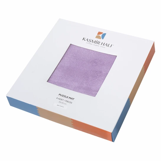 Kaşmir Halı Puzzle Mat Mor 30x30 cm