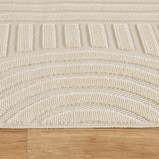 Kaşmir Halı İskandinav Rune White 100x300 cm