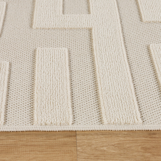 Kaşmir Halı İskandinav Roar White 80x300 cm