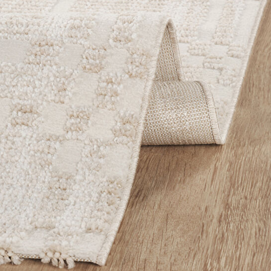 Kaşmir Halı 7/24 İskandinav Velar Bej 100x300 cm