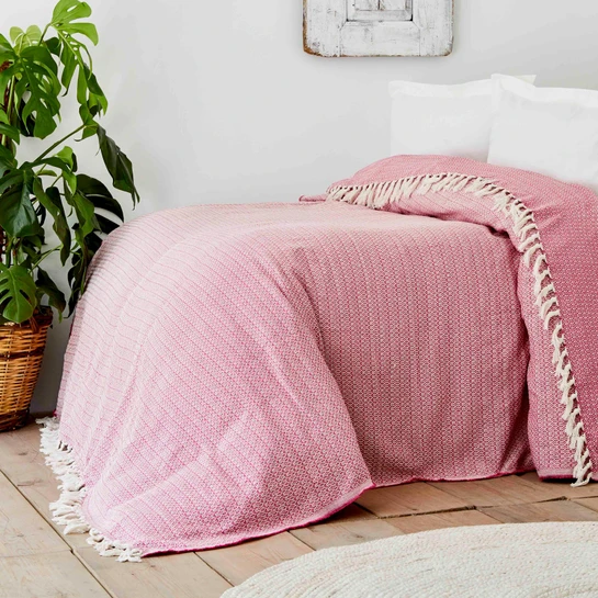 Karaca Home Norda Fuşya Çift Kişilik Pike