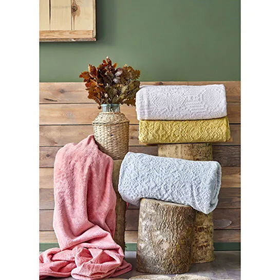 Karaca Home Rauqel Tiffany Çift Kişilik Embosy Battaniye