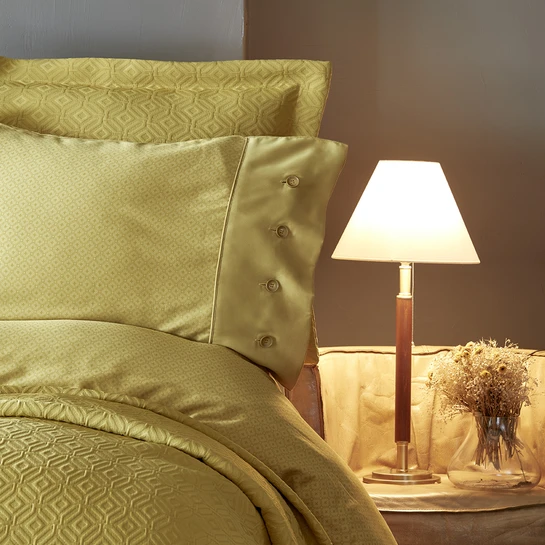 Karaca Home Infinity Geo Hardal Çift Kişilik Yatak Örtüsü Set