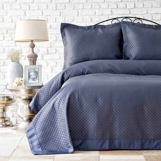 Karaca Home Sophia Gri Yatak Örtüsü Set
