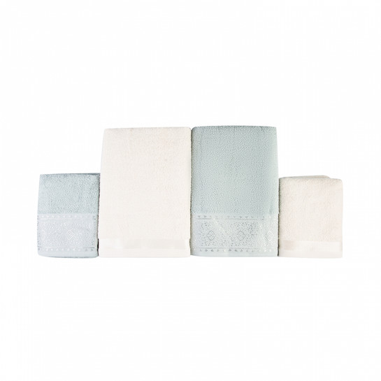 Karaca Home Keira Mint-Bej Flosh Hamam Seti