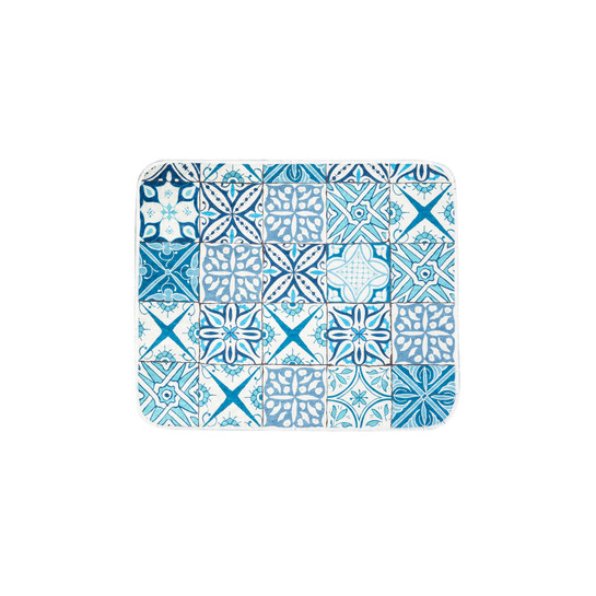 Karaca Home Blue Patch 2 Parça Baskılı Banyo Halısı