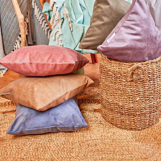 Karaca Home Breda Lila Kadife Kırlent Kılıfı 45x45 cm