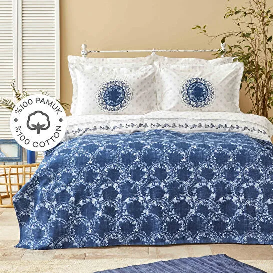 Sarah Anderson Belina %100 Pamuk Çift Kişilik Nevresim Yastık Seti