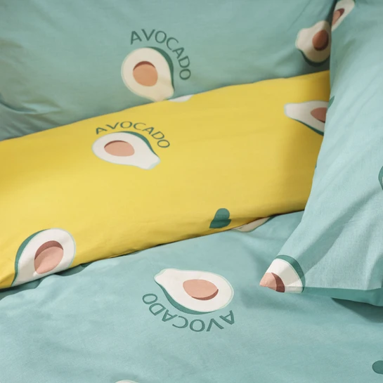 Sarah Anderson Avocado Yeşil %100 Pamuk Çift Kişililk Nevresim Yastık Seti