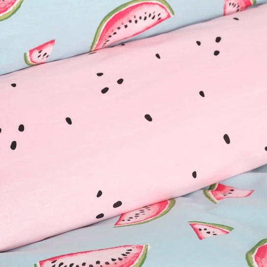 Sarah Anderson Watermelon Mavi %100 Pamuk Tek Kişilik Nevresim Yastık Seti