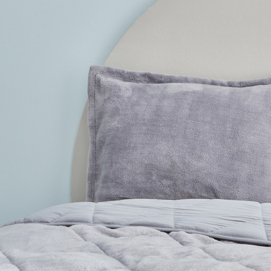 Sarah Anderson Cornelia Sherpa Çift Kişilik Comfort Set Gri