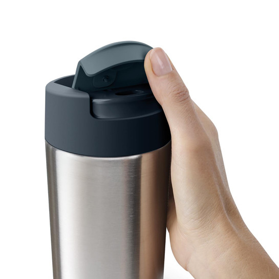 Joseph Joseph Sipp Çelik Travel Termos Büyük 454 Ml Gri