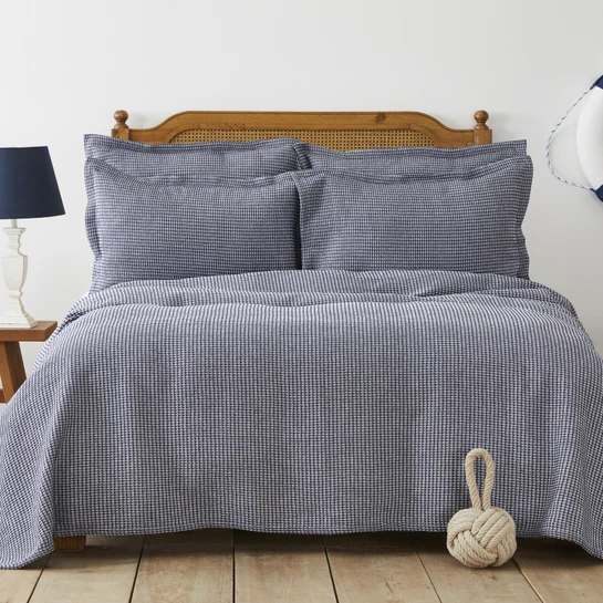 Nautica Home Fabien İndigo Tek Kişilik Yatak Örtüsü Seti