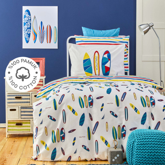 Nautica Home Kids Surfing %100 Pamuk Tek Kişilik Nevresim Takımı