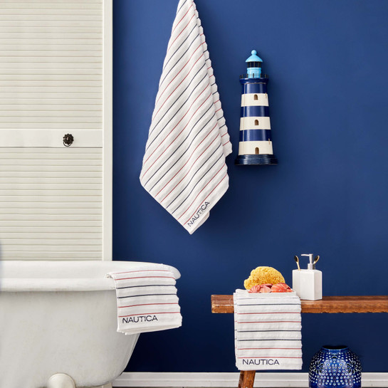 Nautica Home Kai %100 Pamuk 3'lü El / Baş Havlu Seti Off White