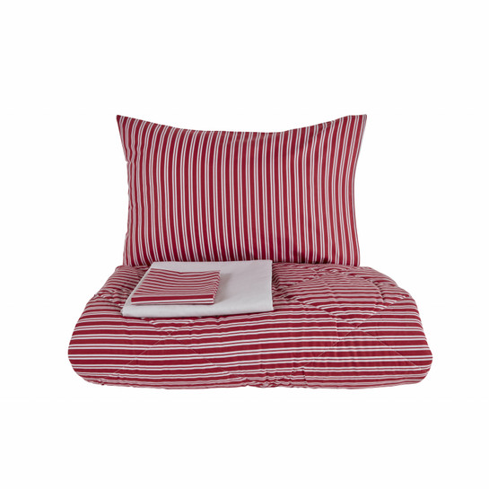 Nautica Home Maritime Stripe Çift Kişilik Comfort Set Red