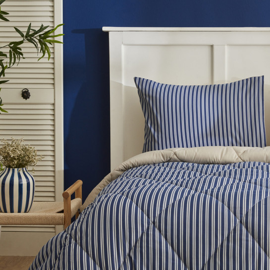 Nautica Home Maritime Stripe Çift Kişilik Comfort Set Blue