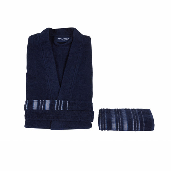Nautica Home Barnes Navy Bornoz Seti L-XL