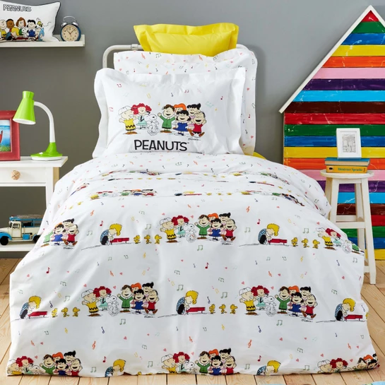 Peanuts by Karaca Home Musical Tek Kişilik %100 Pamuk Nevresim Takımı