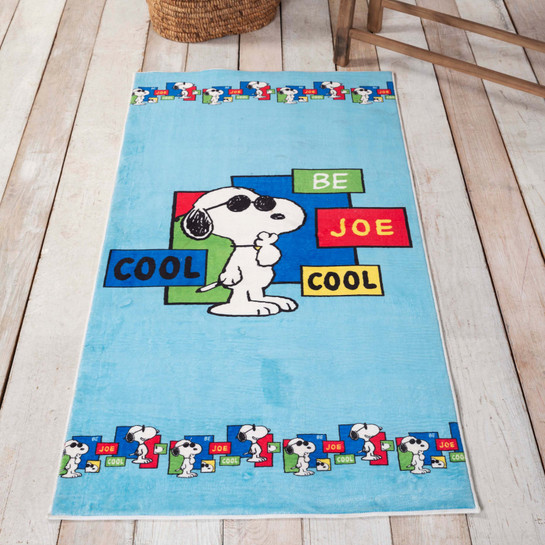 Peanuts by Karaca Home Snoopy Cool Ekstra Yumuşak Çocuk Halısı 80x150 cm