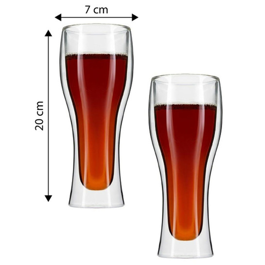 Jumbo Glory 2'li Double Wall Çift Çidarlı Meşrubat Bardağı 400 ml