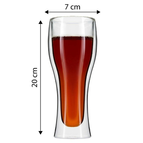 Jumbo Glory 2'li Double Wall Çift Çidarlı Meşrubat Bardağı 400 ml