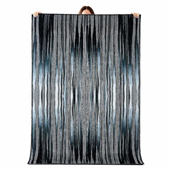 Kaşmir Halı Dekoratif Art Trend Black Line 80x150 cm