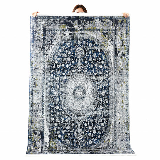 Kaşmir Halı Dekoratif Art Retro Madalyon 80x150 cm