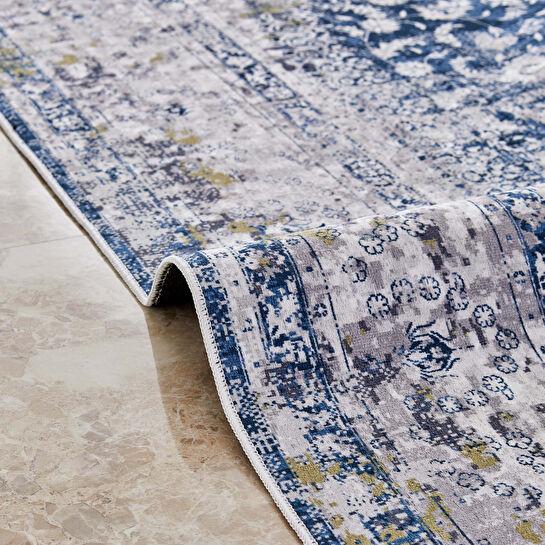 Kaşmir Halı Dekoratif Art Retro Madalyon 80x300 cm