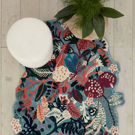 Kaşmir Halı Handmade Garden Turquoise 120x180 cm