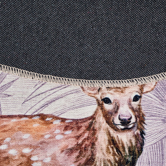 Kaşmir Halı Dekoratif Art Trend Jungle Deer 120x120 cm