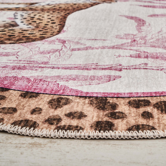 Kaşmir Halı Dekoratif Art Trend Jungle Cheetah 120x120 cm