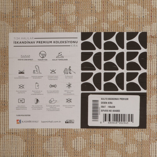 Kaşmir Halı 7/24 Iskandinav Premium Kira 120x180 cm
