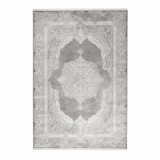 Kaşmir Halı Viskon Premium Alaz Gri 240x340 cm
