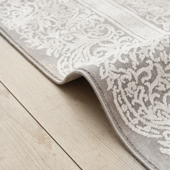 Kaşmir Halı Viskon Premium Alaz Gri 240x340 cm
