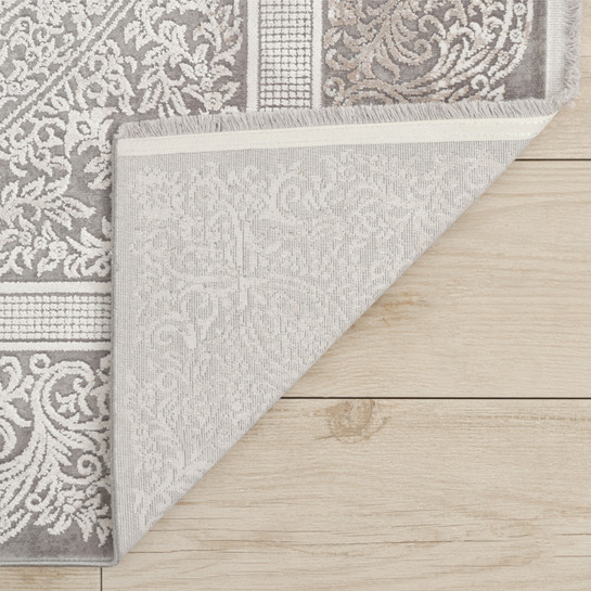 Kaşmir Halı Viskon Premium Alaz Gri 240x340 cm