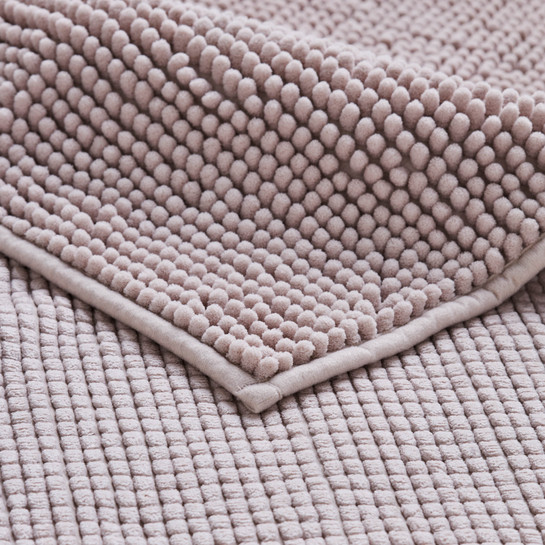 Kaşmir Home Soft Makarna Banyo Paspas Seti Bej 60x90 cm-40x60 cm 